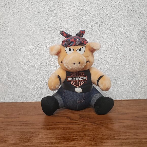 Harley-Davidson Other - Plush Harley Davidson Hog Pig Biker 9" Stuffed Animal